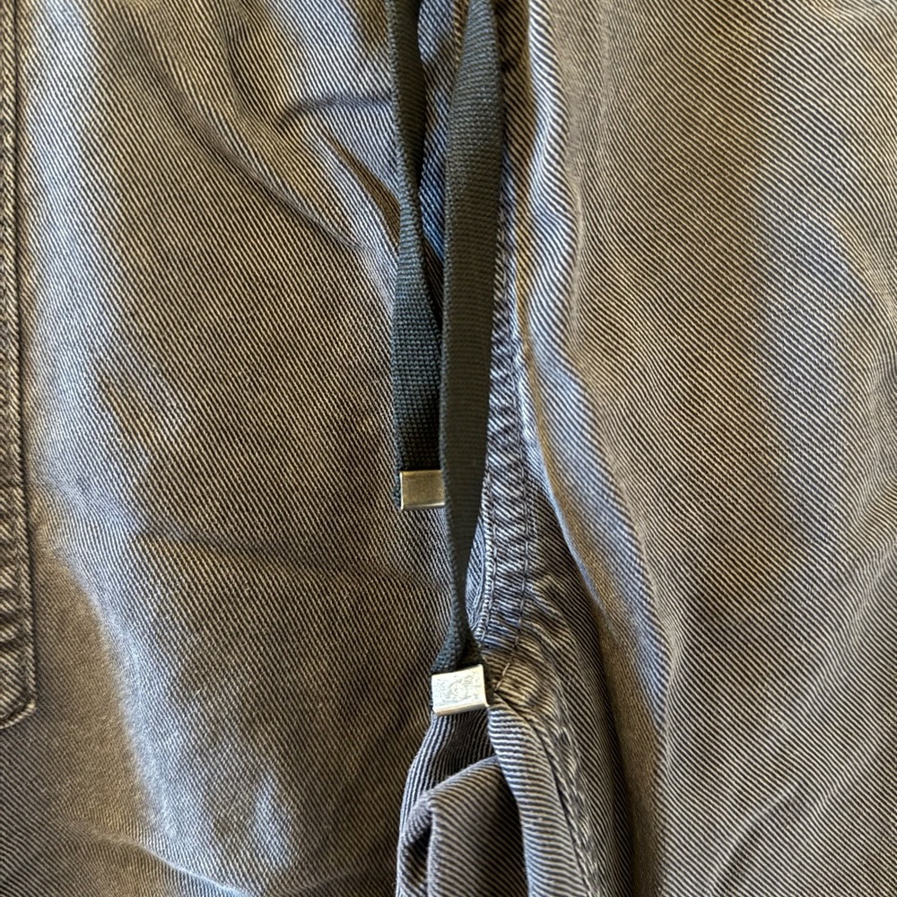 ZARA Woman’s High Waist Cuffed Legs Lyocell Linen Jogger Pants in Gray Size:XS - Picture 3 of 4